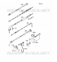 CABLES pour Kawasaki KMX125 1989