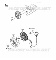 G&Eacute;N&Eacute;RATEUR pour Kawasaki KMX125 1989