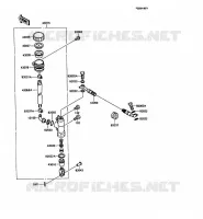 MAITRE CYLINDRE ARRI&Egrave;RE pour Kawasaki KMX125 1989