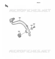 PEDALE DE FREIN pour Kawasaki KMX125 1989