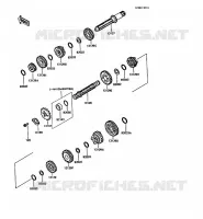 TRANSMISSION pour Kawasaki KMX125 1989