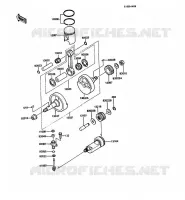 VILEBREQUIN/PISTON pour Kawasaki KMX125 1989