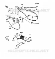 CACHE LAT&Eacute;RAL/GARDE CHAINE pour Kawasaki KMX125 1991