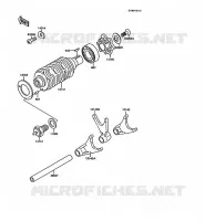 BARILLET/FOURCHETTE pour Kawasaki KMX200 1991