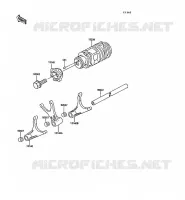 BARILLET/FOURCHETTE pour Kawasaki KR-1S 1991