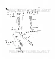 BRAS OSCILLANT/AMORTISSEUR pour Kawasaki KZ1000 POLICE 1996