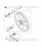 ROUE AVANT pour Kawasaki KZ1000 POLICE 1996