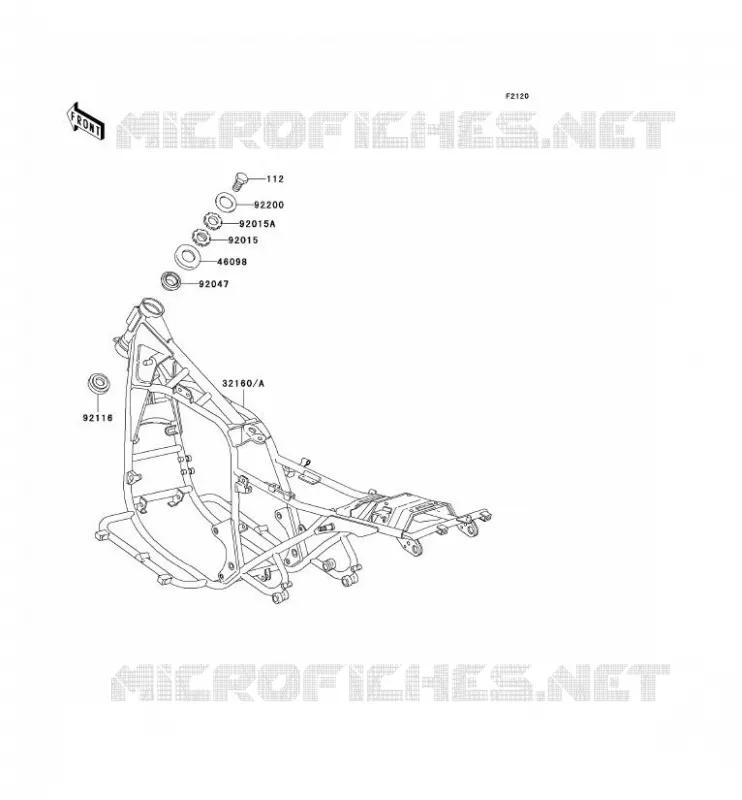 CH&Acirc;SSIS Kawasaki MOTOS 1000 2003 KZ1000 POLICE  KZ1000-P22