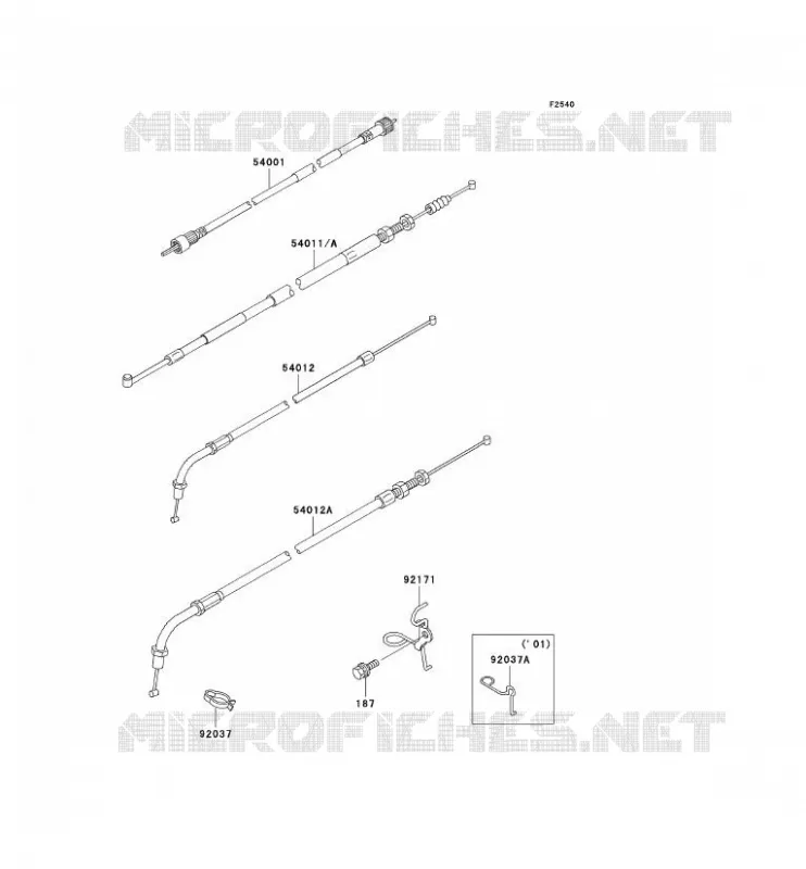 CABLES Kawasaki MOTOS 1000 2005 KZ1000 POLICE  KZ1000-P24