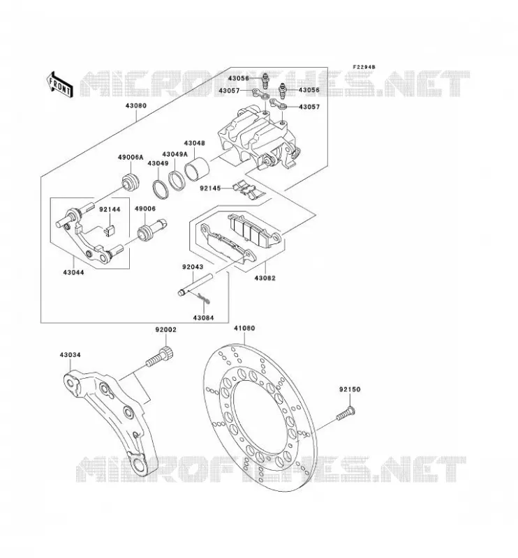 FREIN ARRIERE Kawasaki MOTOS 1000 2005 KZ1000 POLICE  KZ1000-P24