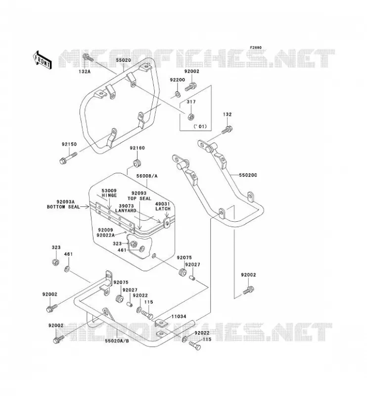 PROTECTION(S) Kawasaki MOTOS 1000 2005 KZ1000 POLICE  KZ1000-P24