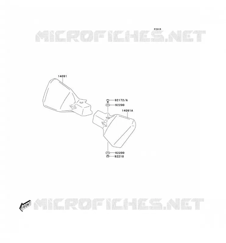 COUVERCLE GUIDON Kawasaki MOTOS 1000 2004 KLV1000  LV1000-A1H