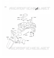 GARDE BOUE ARRI&Egrave;RE pour Kawasaki KLV1000 2005