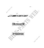 STICKER (NOIR) pour Kawasaki J300 ABS 2015