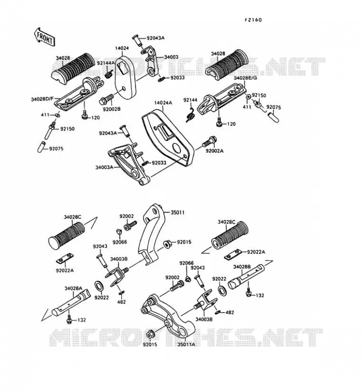 REPOSE PIED Kawasaki MOTOS 1500 1996 VN1500  VN1500-A10