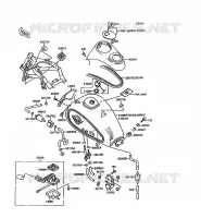 RESERVOIR CARBURANT pour Kawasaki VN1500 1998
