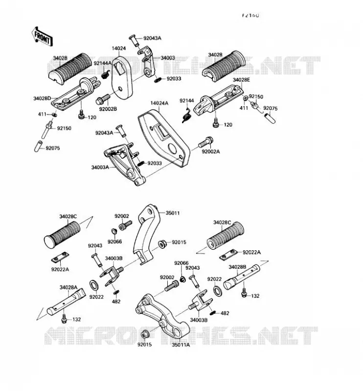 REPOSE PIED Kawasaki MOTOS 1500 1988 VN-15  VN1500-A2