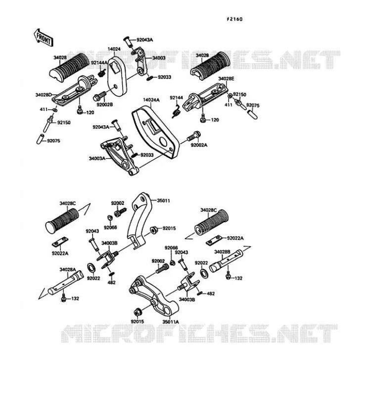 REPOSE PIED Kawasaki MOTOS 1500 1990 VN-15  VN1500-A4