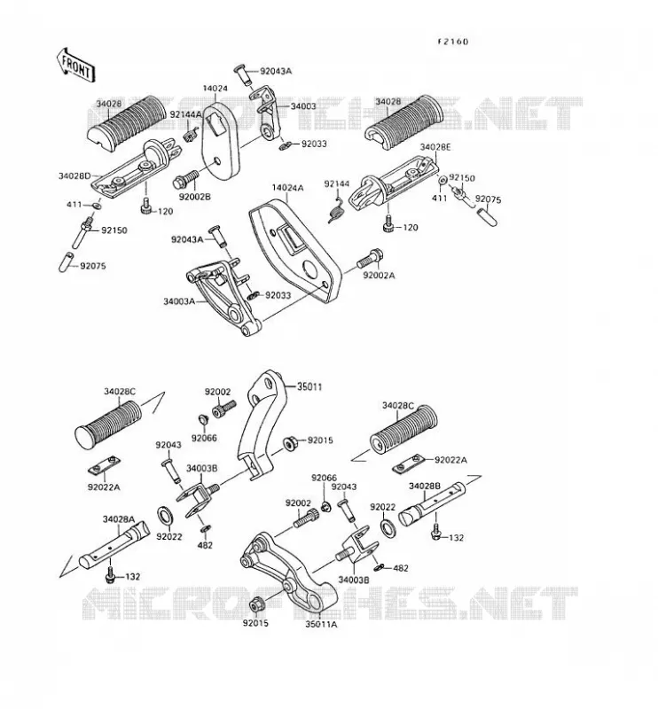 REPOSE PIED Kawasaki MOTOS 1500 1995 VN-15  VN1500-A9