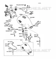 RESERVOIR CARBURANT pour Kawasaki VN-15SE 1987