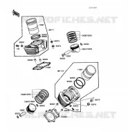 CYLINDRE/PISTON pour Kawasaki VN-15SE 1988
