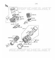 CYLINDRE/PISTON pour Kawasaki VN-15SE 1990