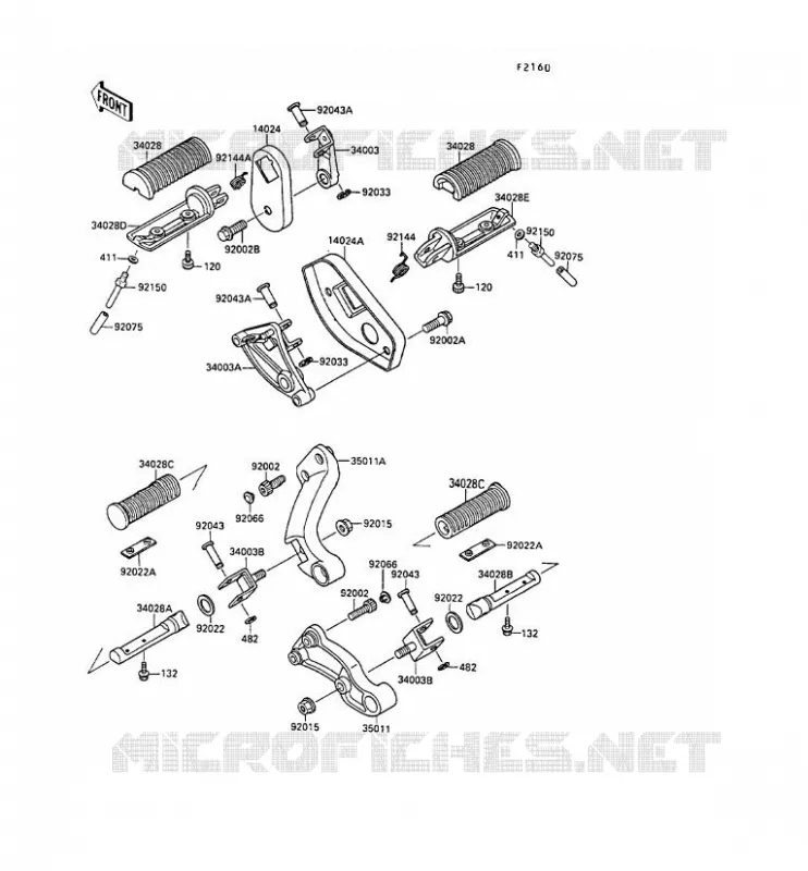REPOSE PIED Kawasaki MOTOS 1500 1990 VN-15SE  VN1500-B4