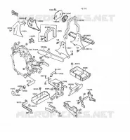 SUPPORT BATTERIE pour Kawasaki VN-15SE 1990