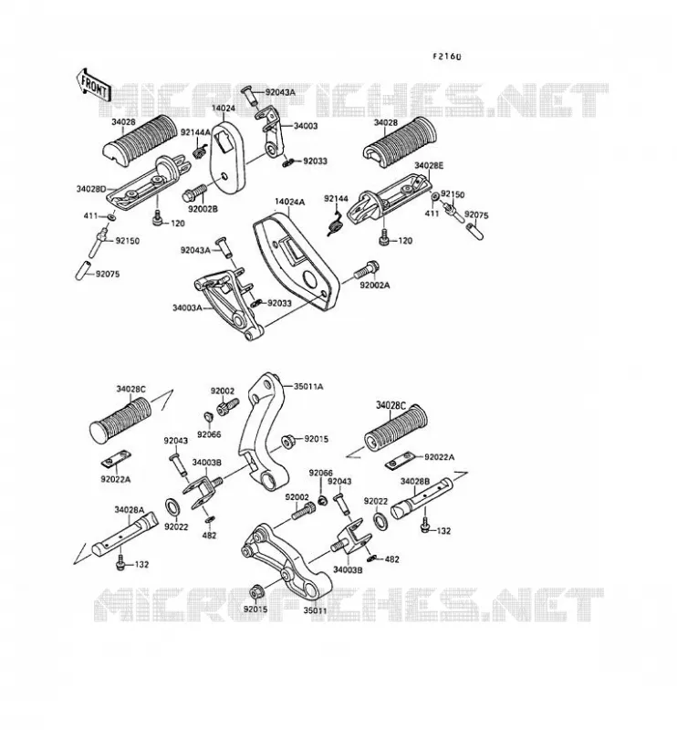 REPOSE PIED Kawasaki MOTOS 1500 1991 VN-15SE  VN1500-B5