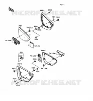 CACHE LAT&Eacute;RAL pour Kawasaki VN-15SE 1992