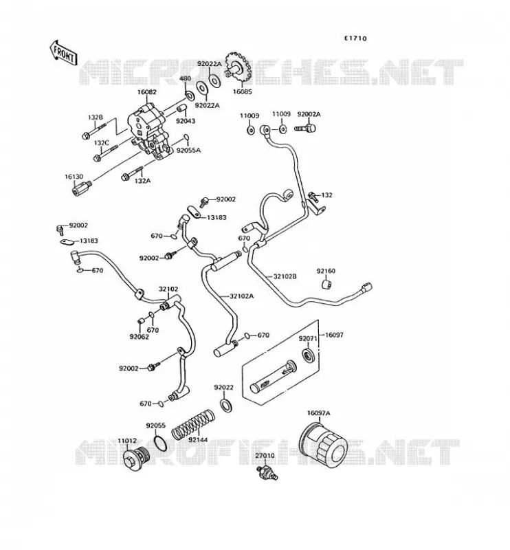 POMPE A HUILE Kawasaki MOTOS 1500 1994 VN-15  VN1500-C1