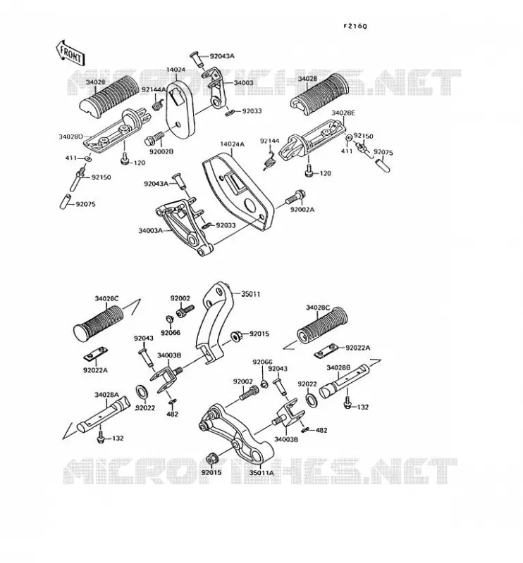 REPOSE PIED Kawasaki MOTOS 1500 1994 VN-15  VN1500-C1