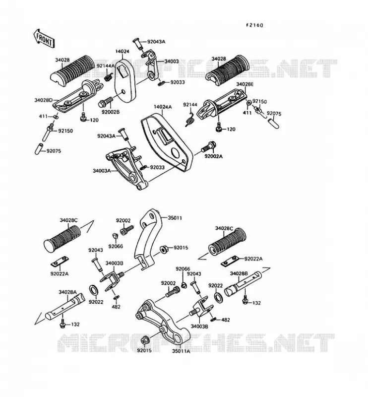 REPOSE PIED Kawasaki MOTOS 1500 1996 VN-15  VN1500-C3