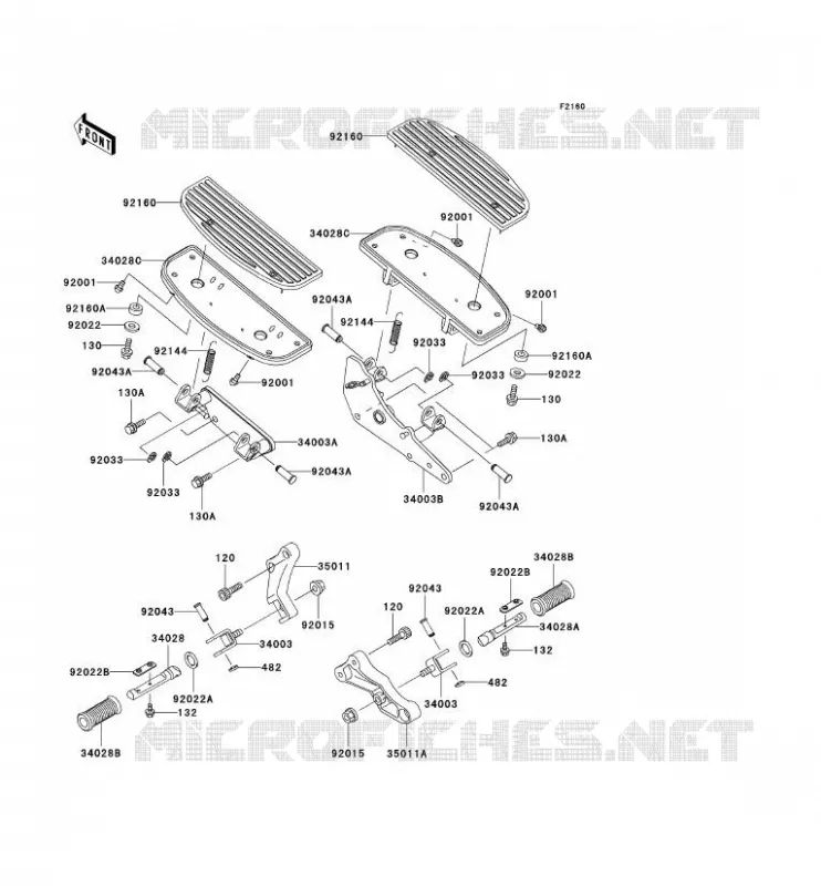 REPOSE PIED Kawasaki MOTOS 1500 1997 VN1500 CLASSIC  VN1500-D2