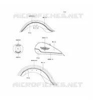 STICKER(WHITE/GRAY)(VN1500 D1/D2) pour Kawasaki VN1500 CLASSIC 1997