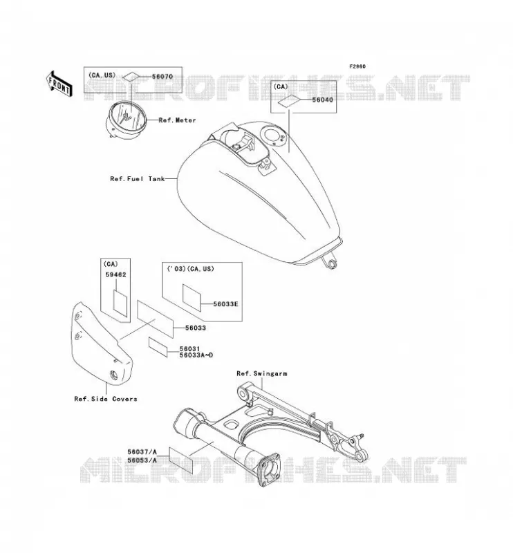 LABEL Kawasaki MOTOS 1500 2000 VN1500 CLASSIC  VN1500-E3