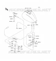 SYSTEME D'EVAPORATION CARBURANT(CA) pour Kawasaki VN1500 CLASSIC 2001