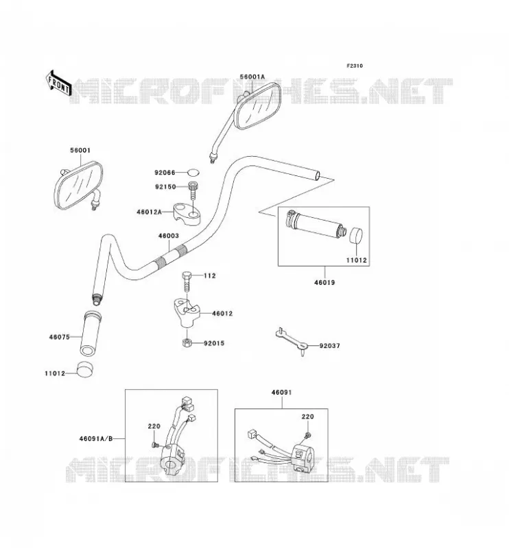 GUIDON Kawasaki MOTOS 1500 2003 VN1500 CLASSIC  VN1500-E6