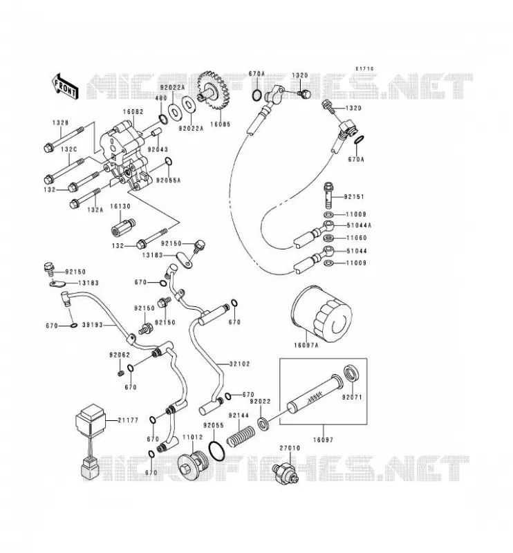 POMPE A HUILE Kawasaki MOTOS 1500 1999 VN1500 CLASSIC  VN1500-F2