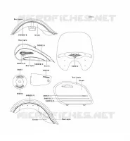 STICKER(BOULOGNE/VERT) pour Kawasaki VN1500 CLASSIC TOURER 2000