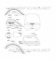 STICKER(C.A.RED/C.P.RED) pour Kawasaki VN1500 CLASSIC TOURER 2000