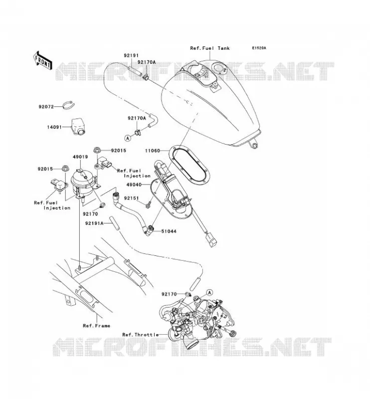 POMPE A ESSENCE Kawasaki MOTOS 1500 2000 VN1500 DRIFTER  VN1500-J2