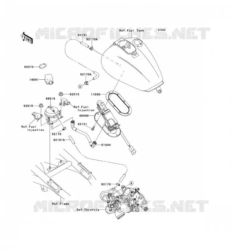 POMPE A ESSENCE Kawasaki MOTOS 1500 2000 VN1500 DRIFTER  VN1500-J2