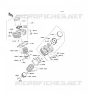 CYLINDRE/PISTON pour Kawasaki VN1500 CLASSIC TOURER FI 2004