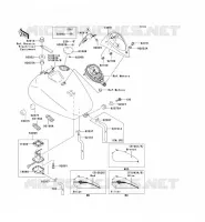 RESERVOIR CARBURANT pour Kawasaki VN1500 CLASSIC TOURER FI 2004