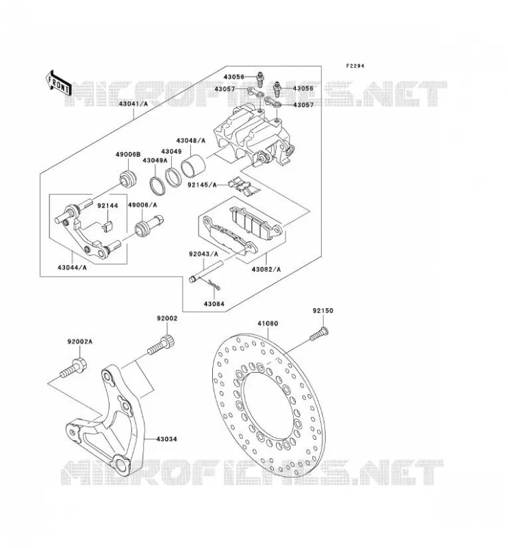 FREIN ARRIERE Kawasaki MOTOS 1500 2000 VN1500 CLASSIC FI  VN1500-N1