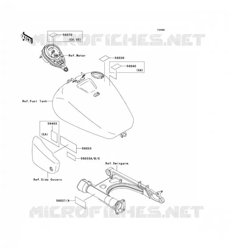 LABEL Kawasaki MOTOS 1500 2001 VN1500 CLASSIC FI  VN1500-N2