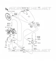SYSTEME D'EVAPORATION CARBURANT(CA) pour Kawasaki VN1500 CLASSIC 2008