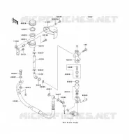 MAITRE CYLINDRE ARRI&Egrave;RE pour Kawasaki VN1500 MEAN STREAK 2003