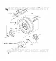 ROUE ARRI&Egrave;RE/CHAINE pour Kawasaki VN1500 MEAN STREAK 2003